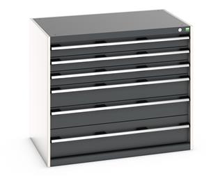 Bott Cubio drawer cabinet with overall dimensions of 1050mm wide x 750mm deep x 900mm high Cabinet consists of 3 x 100mm, 2 x 150mm and 1 x 200mm high drawers 100% extension drawer with internal dimensions of 925mm wide x 625mm deep. The drawers... 1050mmW x 750mmD